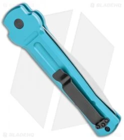 AKC X-treme Ace Automatic Knife Light Blue (3.6" Satin) -Akc Sales Store AKC X treme Ace Auto Light Blue Satin BHQ 105418 jr side