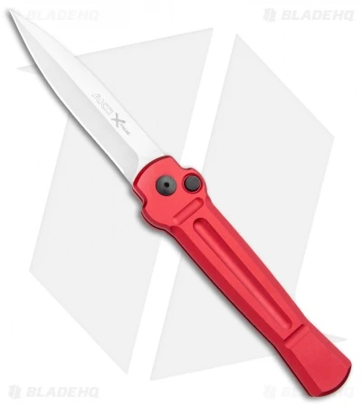 AKC X-treme Ace Automatic Knife Red Aluminum (3.9" Satin) 1 AKC X-treme Ace Automatic Knife Red Aluminum (3.9" Satin)