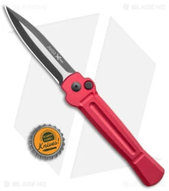 AKC X-treme Ace Automatic Knife Red (3.6" Two Tone) -Akc Sales Store AKC X treme Ace Auto Red TT BHQ 143382 jr bottlecap