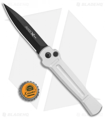 AKC X-treme Ace Automatic Knife Silver Black 2 AKC X-treme Ace Automatic Knife Silver Black - Image 2
