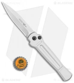 AKC X-treme Ace Automatic Knife Silver (3.6" Satin) -Akc Sales Store AKC X treme Ace Auto Silver Satin BHQ 113920 jr bottlecap