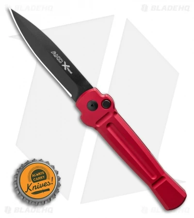 AKC X-treme Ace Automatic Knife Red (3.6" Black) 4 AKC X-treme Ace Automatic Knife Red (3.6" Black) - Image 4
