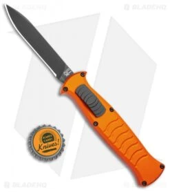 AKC X-treme EVO OTF Automatic Knife Orange (3.5" Black) -Akc Sales Store AKC X treme EVO OTF Auto Orange Black BHQ 105416 jr bottlecap