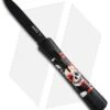 AKC Concord OTF Automatic Knife Red/White Skull (3.25" Black Flat)