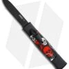 AKC Minion Concord OTF Automatic Knife Red/White Skull (2.3" Black Flat Grind)