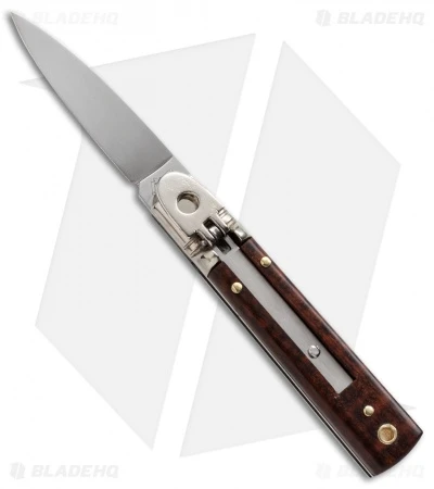 AKC Classic 6" Lever Lock Automatic Italian Knife Snake Wood (2.5" Polish) F17 1 AKC Classic 6" Lever Lock Automatic Italian Knife Snake Wood (2.5" Polish) F17