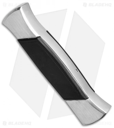 AKC 777 Blackfinger OTF Automatic Knife Brushed Aluminum (3.375" Black Flat) 2 AKC 777 Blackfinger OTF Automatic Knife Brushed Aluminum (3.375" Black Flat) - Image 2