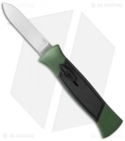 AKC 777 Blackfinger OTF Automatic Knife Green/Black (3.375" Satin Flat)