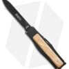 AKC Gravit-E Manual OTF Knife Black/Wood (3.7" Black)