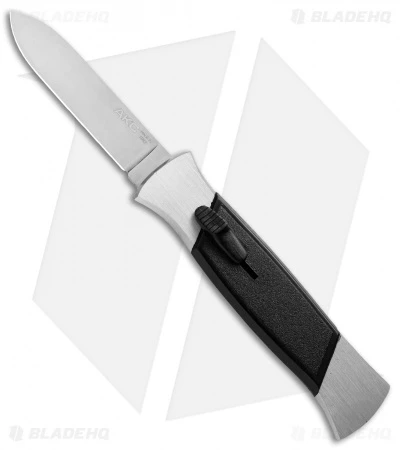 AKC 777 Blackfinger OTF Automatic Knife Brushed Aluminum (3.375" Satin Flat) 1 AKC 777 Blackfinger OTF Automatic Knife Brushed Aluminum (3.375" Satin Flat)
