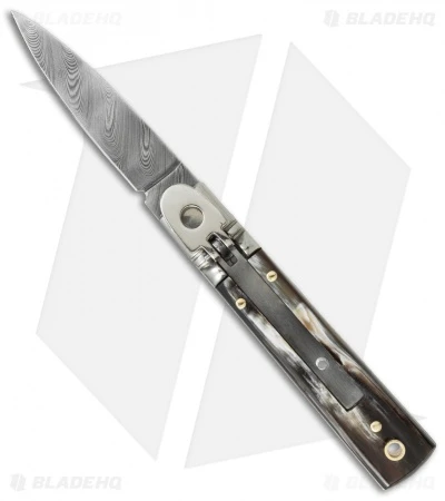 AKC Classic 6" Lever Lock Automatic Italian Knife Brazilian (2.5" Damascus) 1 AKC Classic 6" Lever Lock Automatic Italian Knife Brazilian (2.5" Damascus)