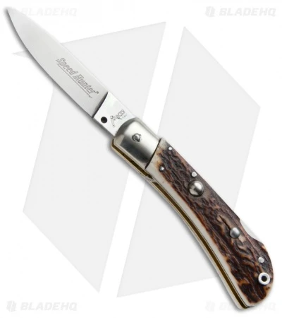 AKC Speed Hunter Automatic Italian Knife Stag Horn (3" Polish) 1 AKC Speed Hunter Automatic Italian Knife Stag Horn (3" Polish)