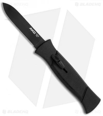 AKC 777 Blackfinger OTF Automatic Knife Black (3.375" Black Flat) 1 AKC 777 Blackfinger OTF Automatic Knife Black (3.375" Black Flat)