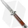 AKC Leverletto 7.75" Lever Lock Auto Italian Knife Cocobolo (3.2" Satin Serr)