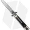 AKC Leverletto 7.5" Lever Lock Automatic Italian Knife Ebony (3.2" Satin Serr)