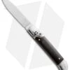 AKC Classic 8" Lever Lock Automatic Italian Knife Dark Horn (3.2" Polish Flat)
